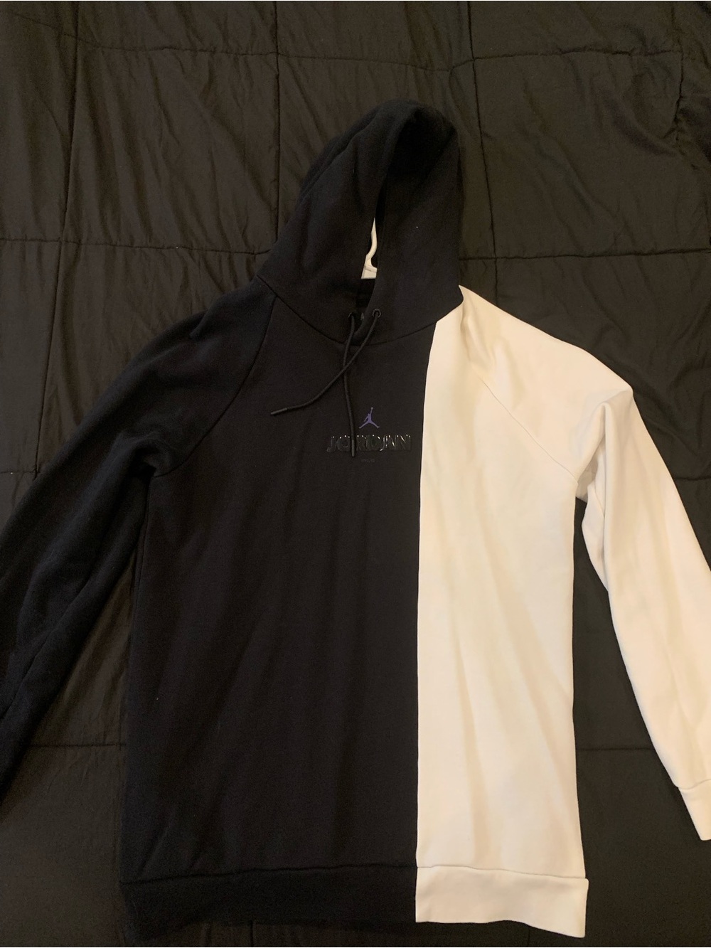 Jordan Men’s Split Black and White Hoodie